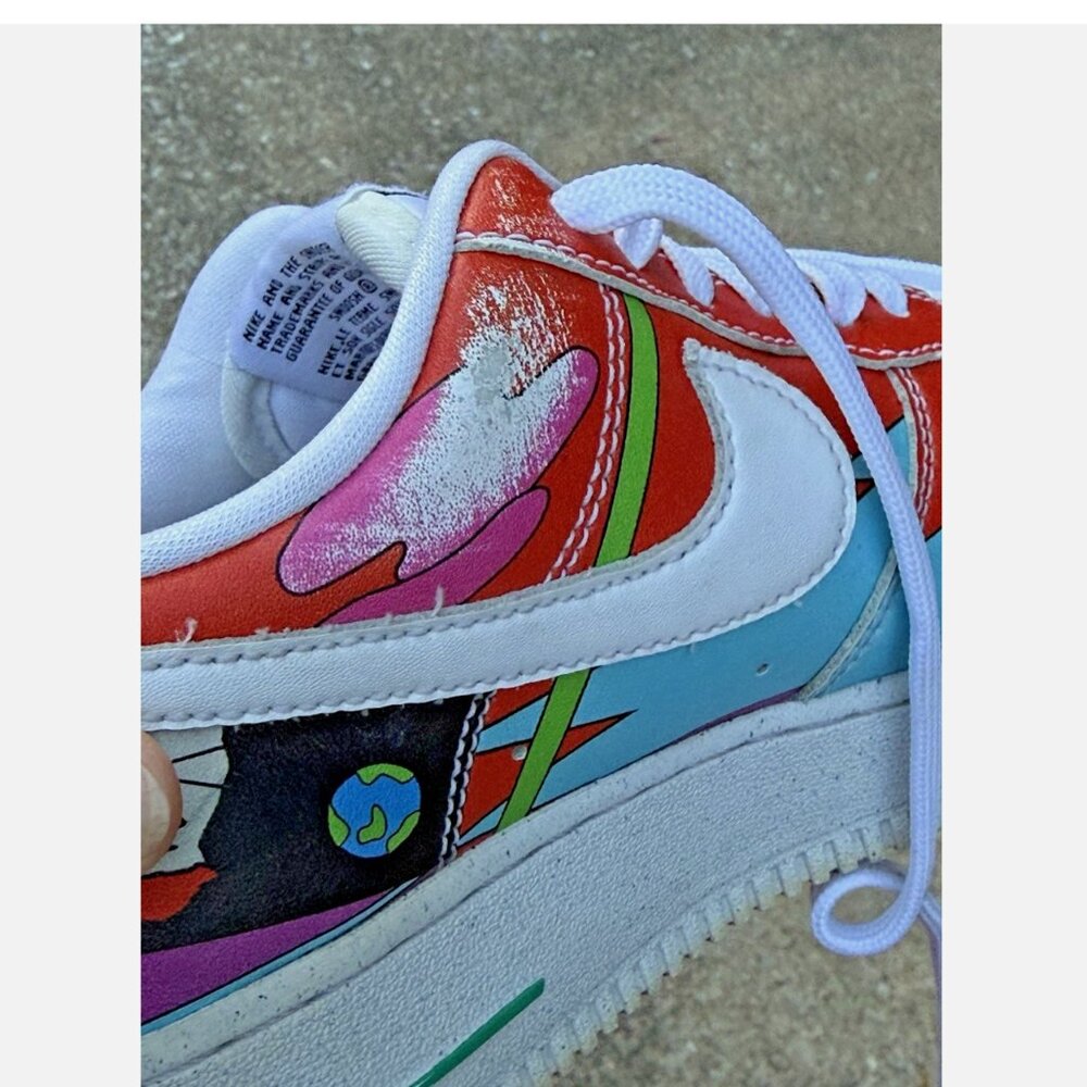 Nike Ruohan Wang x Air Force 1 Low Fly Leather Sneakers CZ3990-900 Unisex Sz 6.5 - Picture 15 of 16